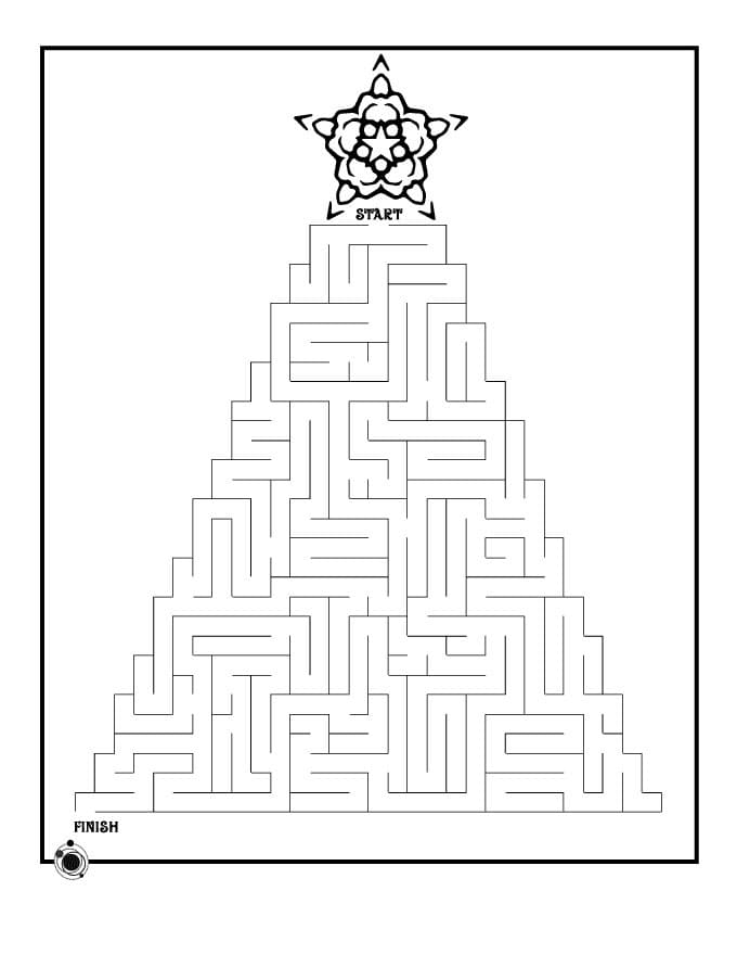 Printable Christmas Tree Maze Answer