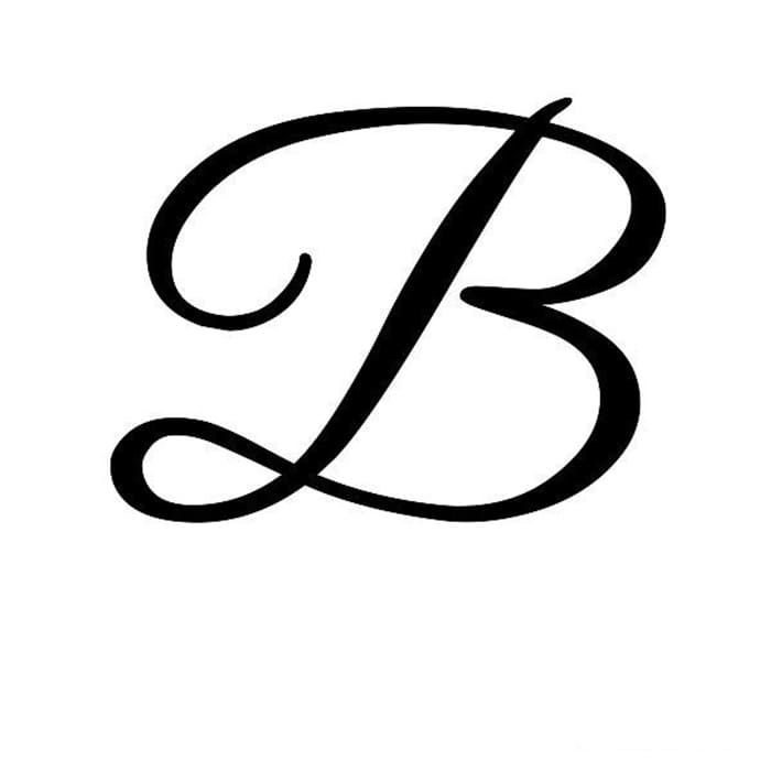 Printable Cursive B Letter
