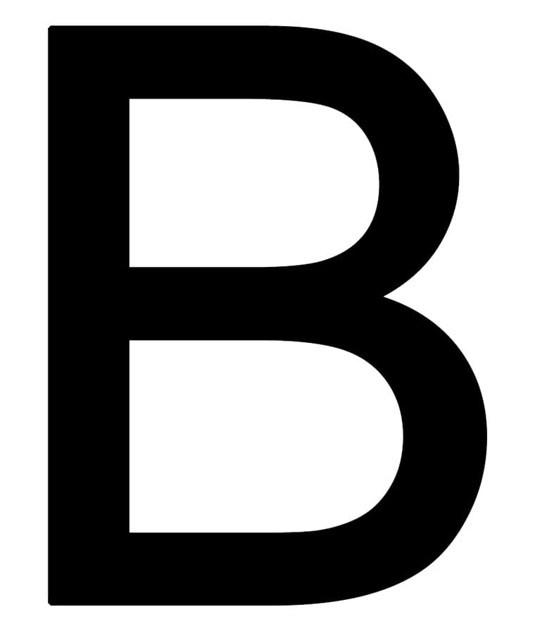 Printable Cursive Big Letter B