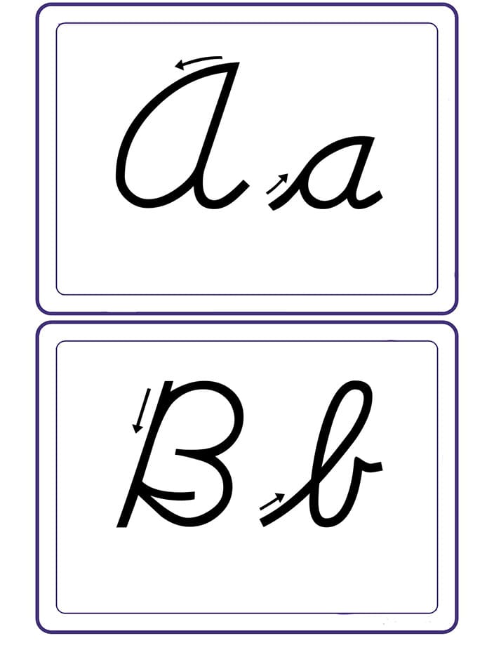 Printable Cursive Letter A And B