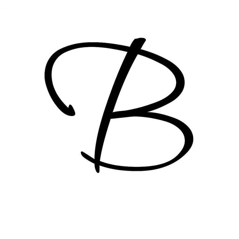 Printable Cursive Letter B