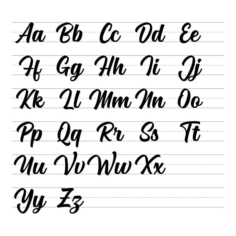 Printable Cursive Letters Of Alphabet