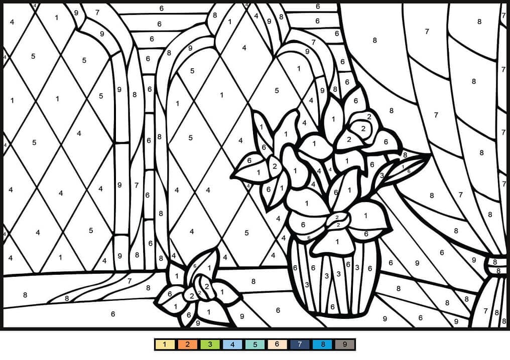 Printable Daffodil Paint by Number