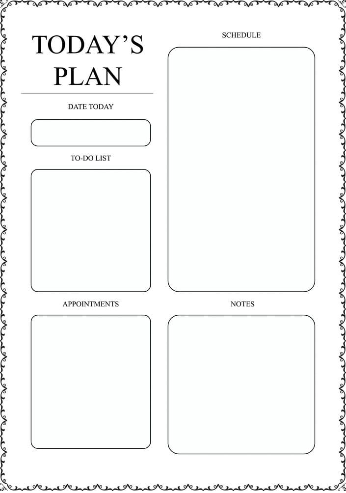Printable Daily Planner Diary