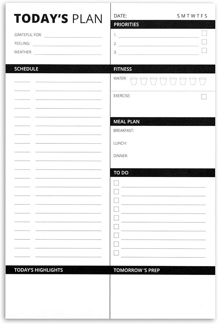 Printable Daily Planner Vector