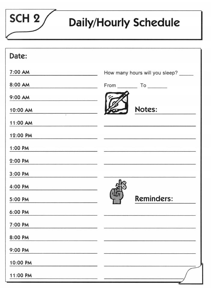 Printable Daily Planner With Times
