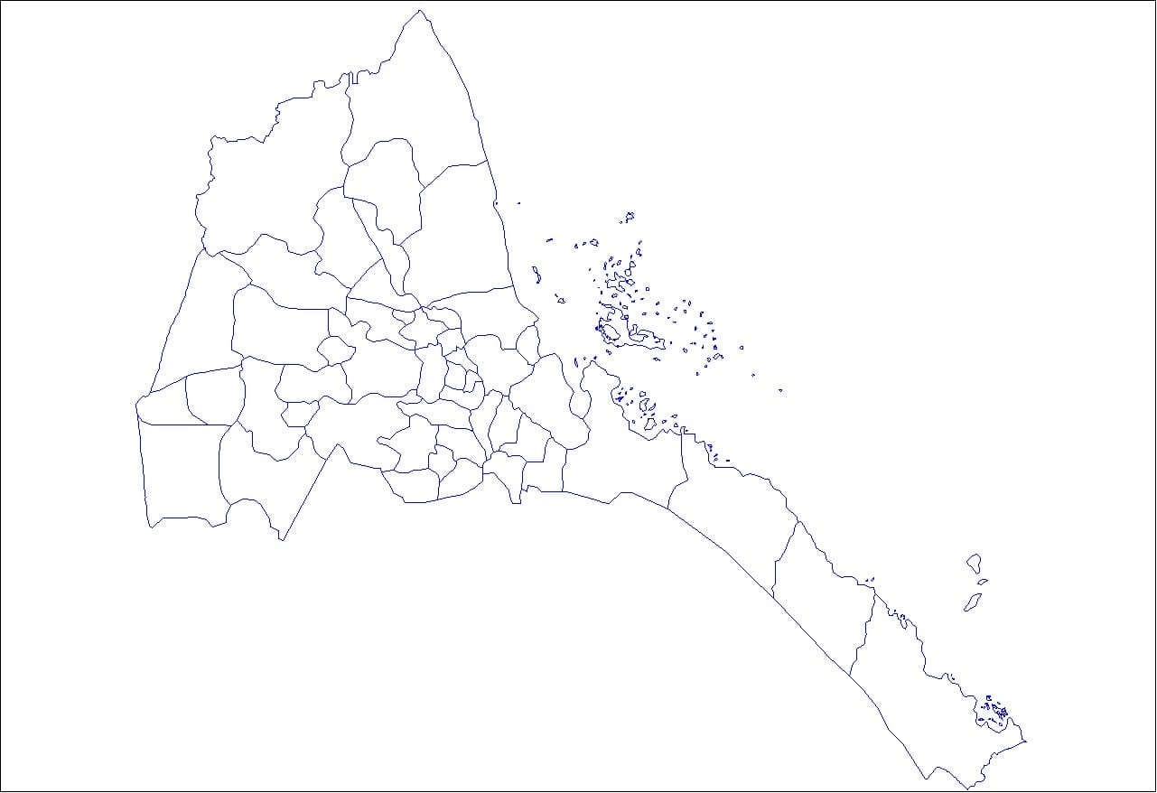 Printable Detailed Eritrea Map
