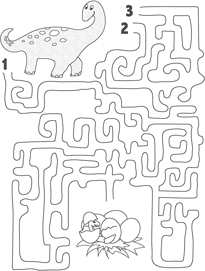 Printable Dinosaur Maze Game