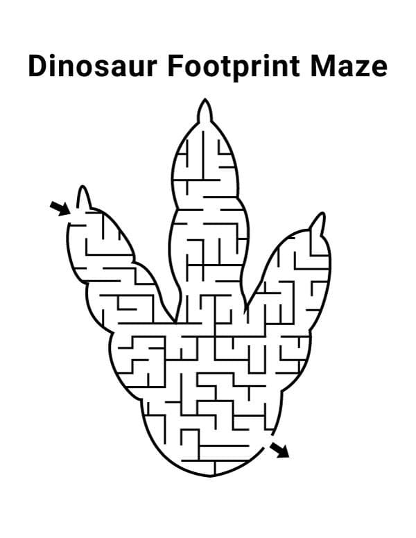 Printable Dinosaur Maze Manchester