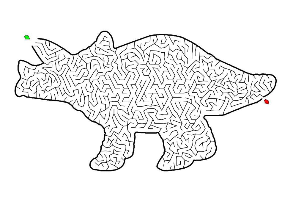 Printable Dinosaur Maze Puzzle