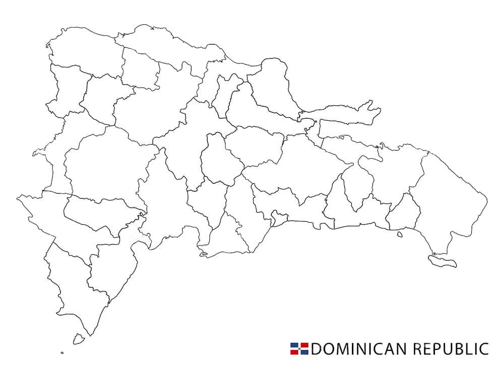 Printable Dominican Republic Map Blank