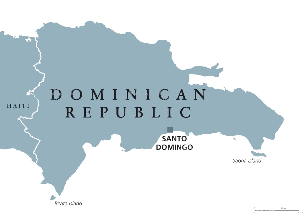 Printable Dominican Republic Map Location