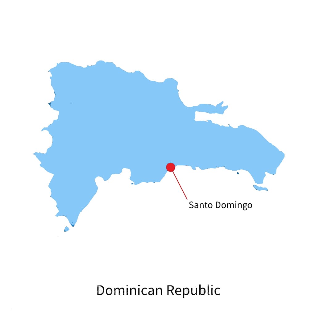 Printable Dominican Republic Map Of Country