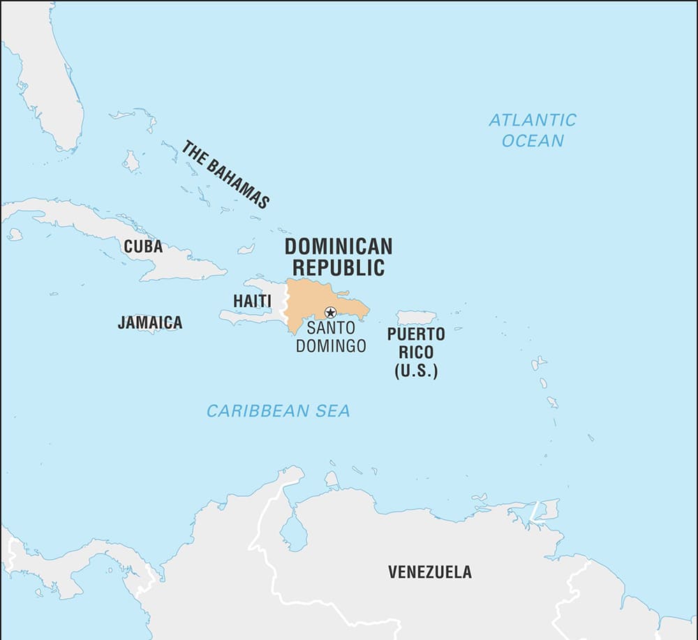 Printable Dominican Republic Map World