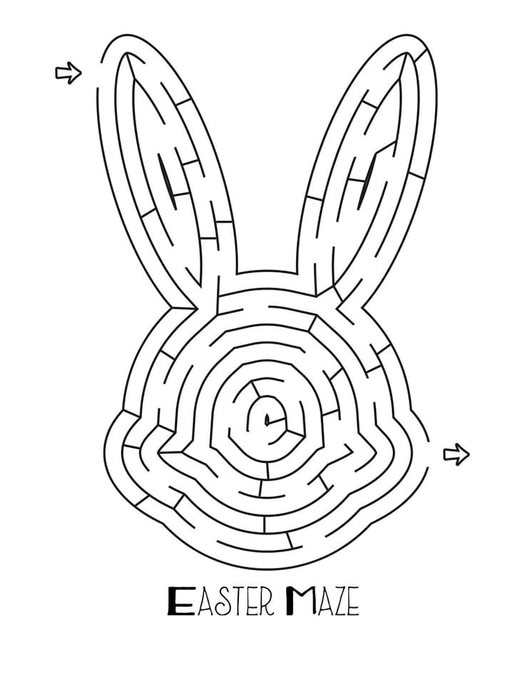 Printable Easter Bunny Maze Game
