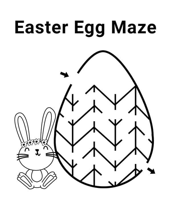 Printable Easter Egg Maze