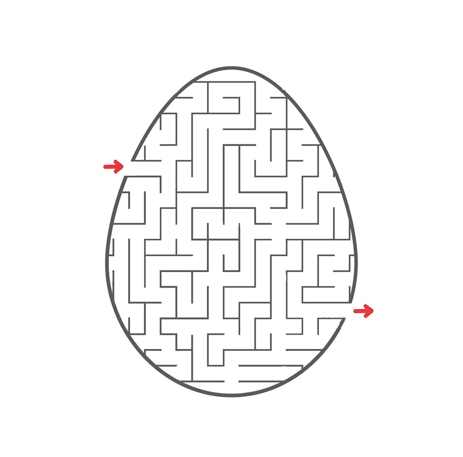 Printable Easter Maze Worksheet