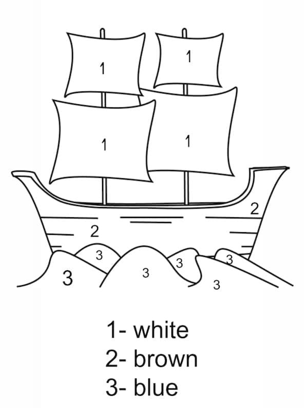 Printable Easy Ship Paint by Number