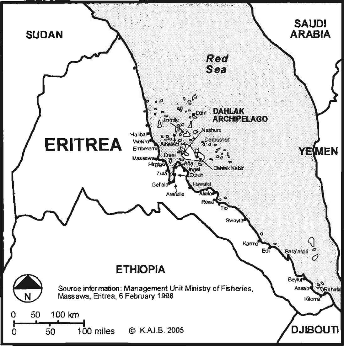 Printable Eritrea Location On Map