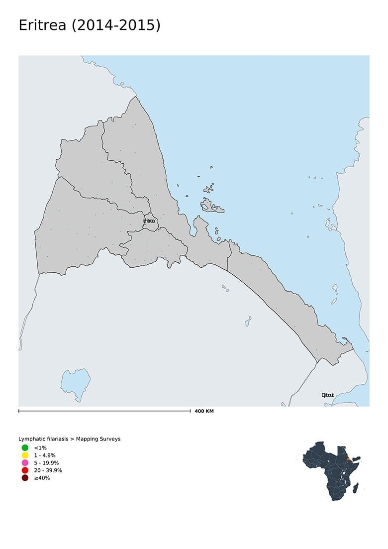 Printable Eritrea Map Africa