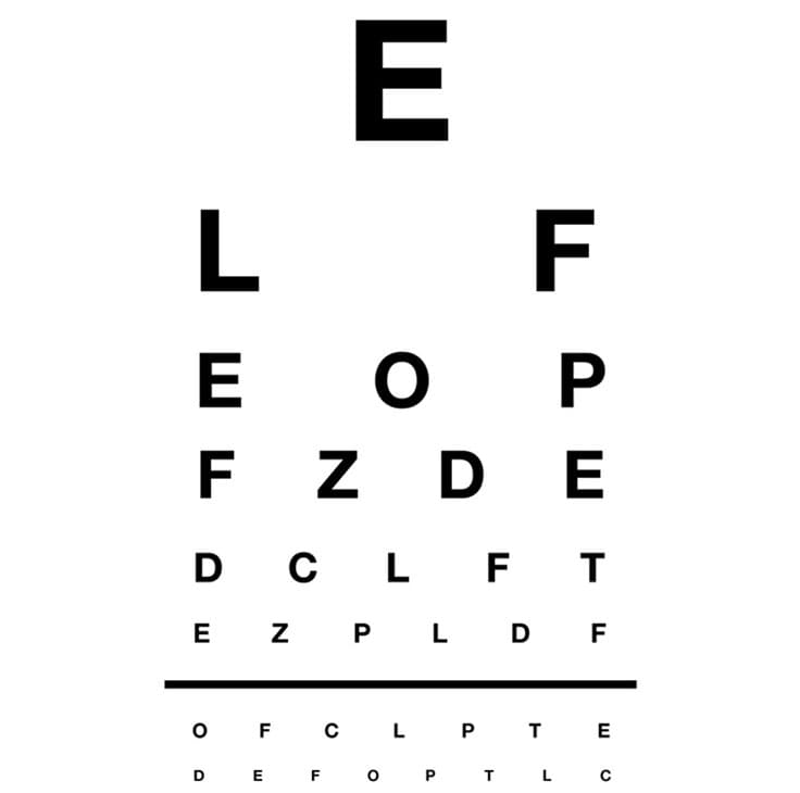 Printable Eye Chart Exam Online