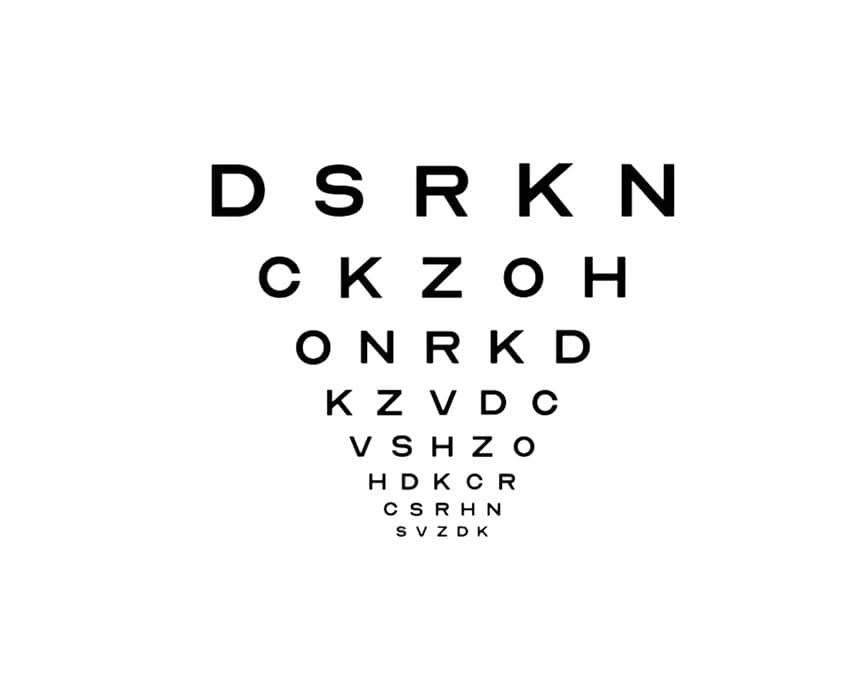 Printable Eye Chart Font