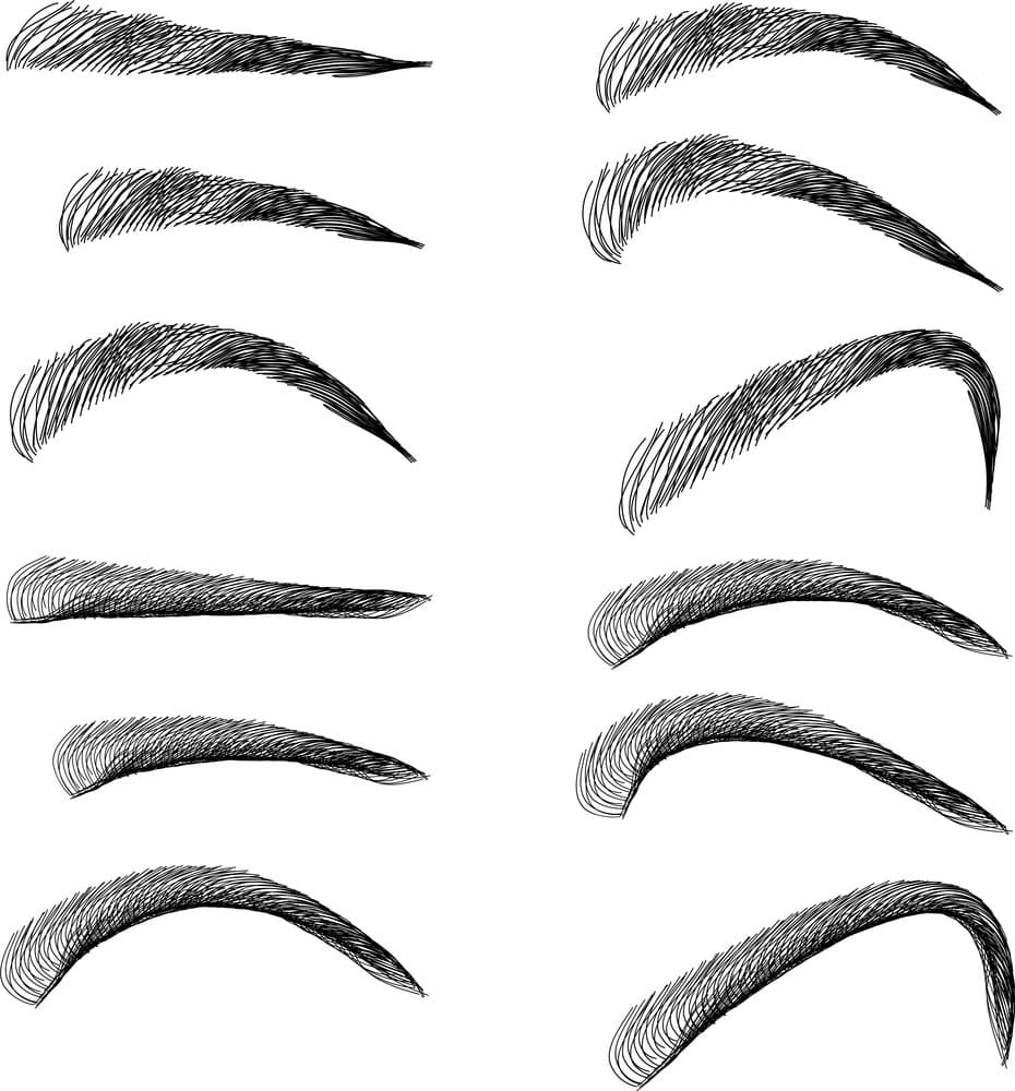 Printable Eyebrow Tattoo Stencils Free download and print for you.