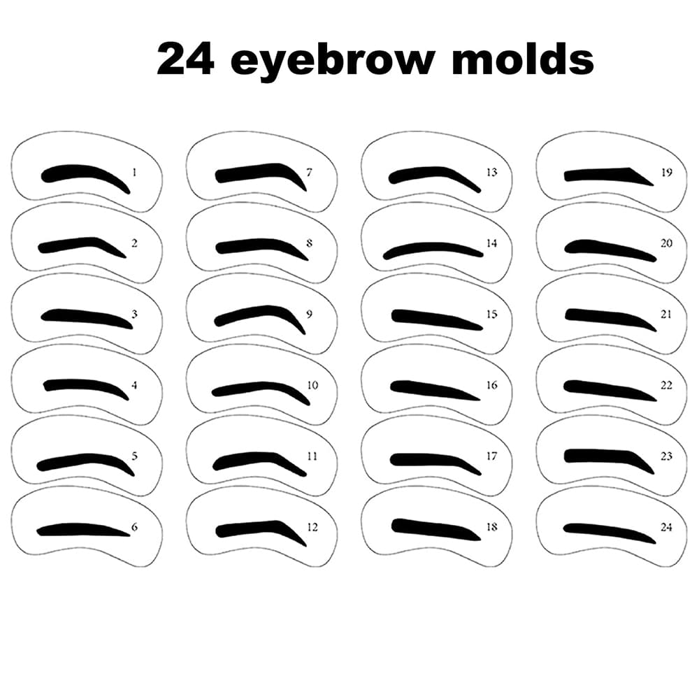 Printable Eyebrow Stencil For Thick Eyebrows – Free download and print ...