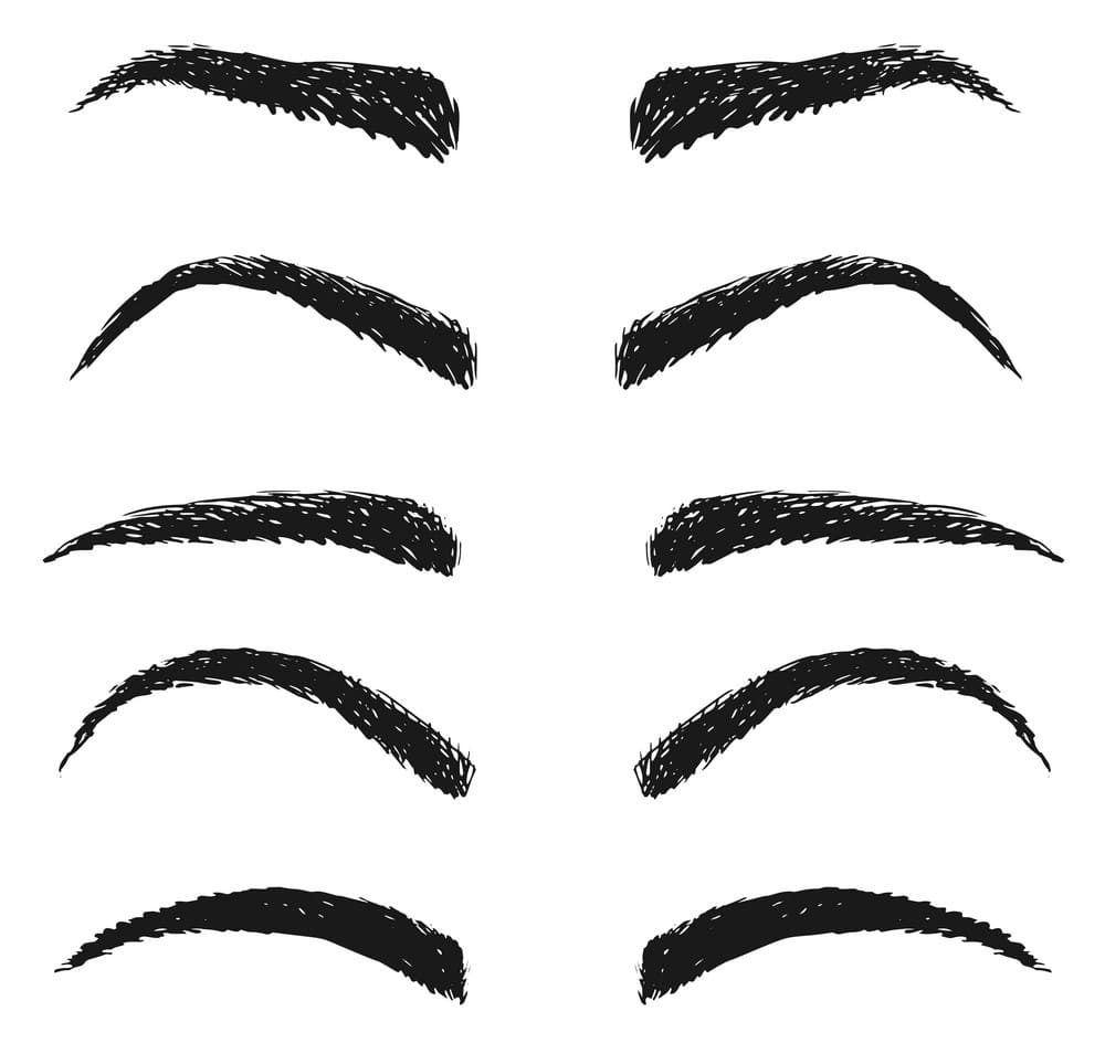 Printable Eyebrow Stencil Stickers Free download and print for you.