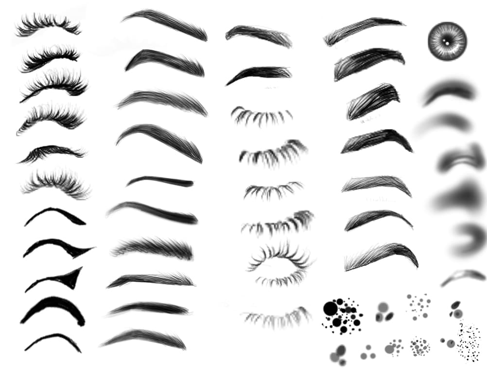 Printable Eyebrow Stencil For Thick Eyebrows Free download and print