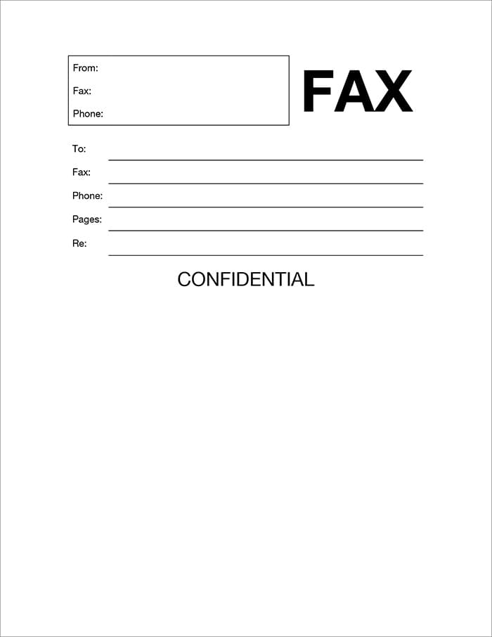 Printable Fax Cover Sheet Free