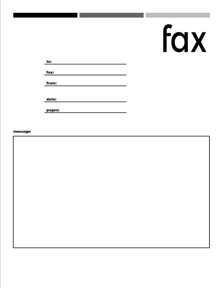 Printable Fax Cover Sheet Pages
