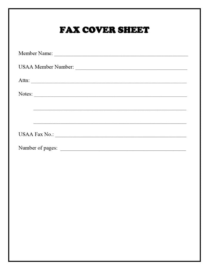 Printable Fax Cover Sheet Sample