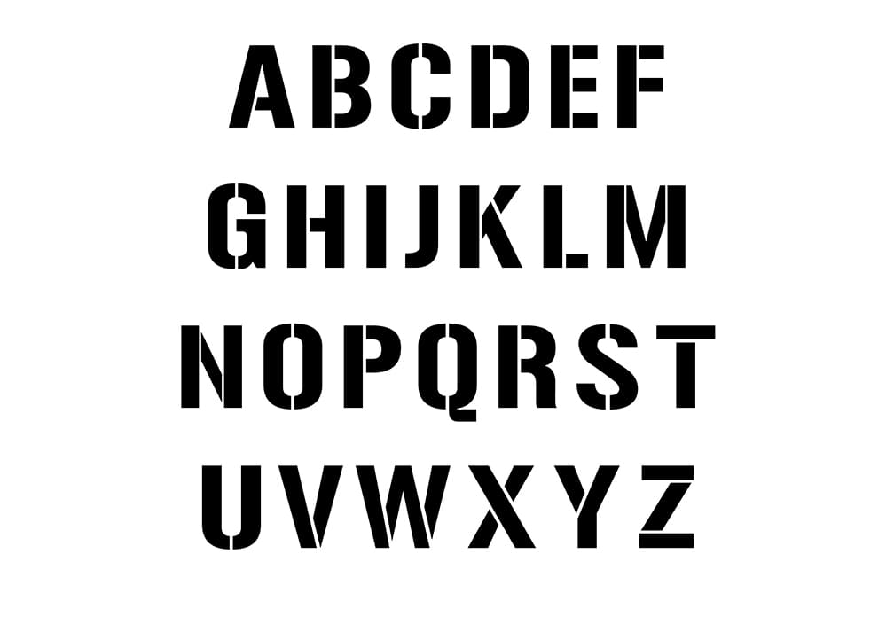 Printable Fonts Stencil