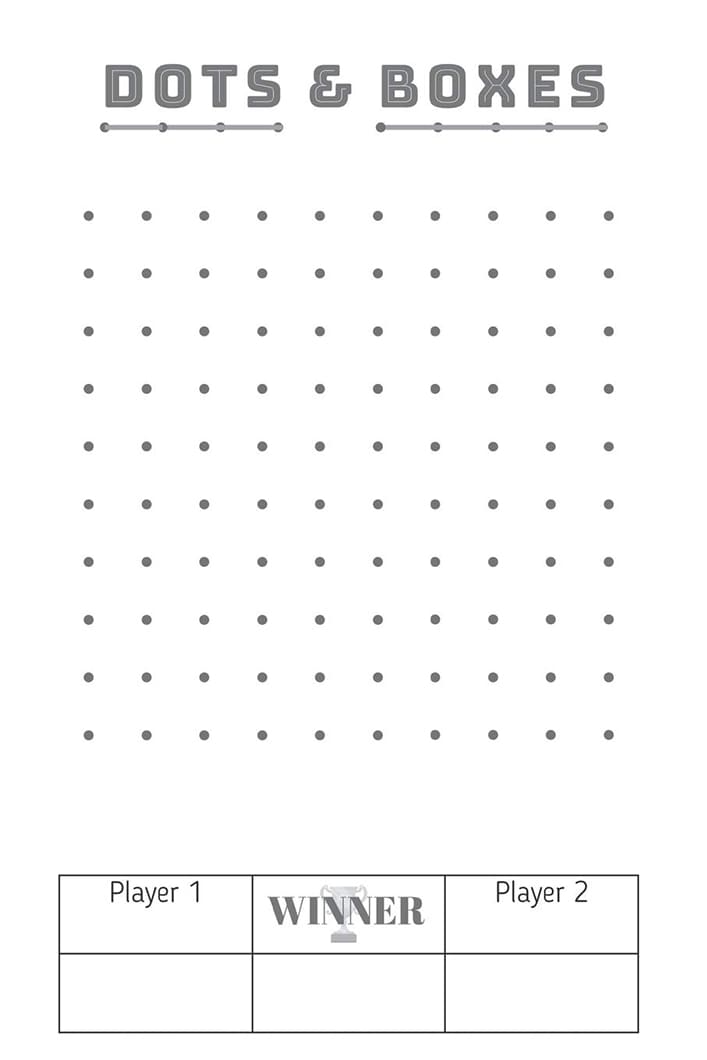 Printable Game Dots And Boxes