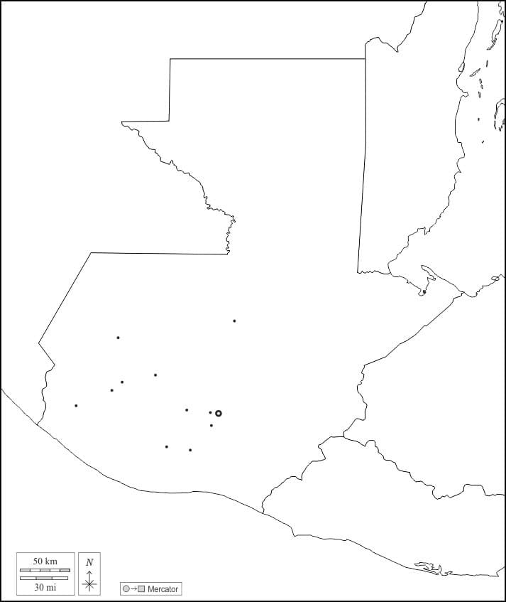 Printable Guatemala On The Map