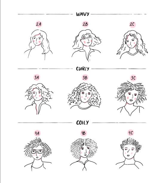 Printable Hair Type Chart Short Hair