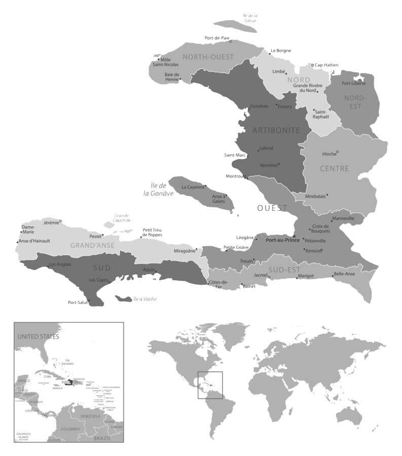 Printable Haiti Map America