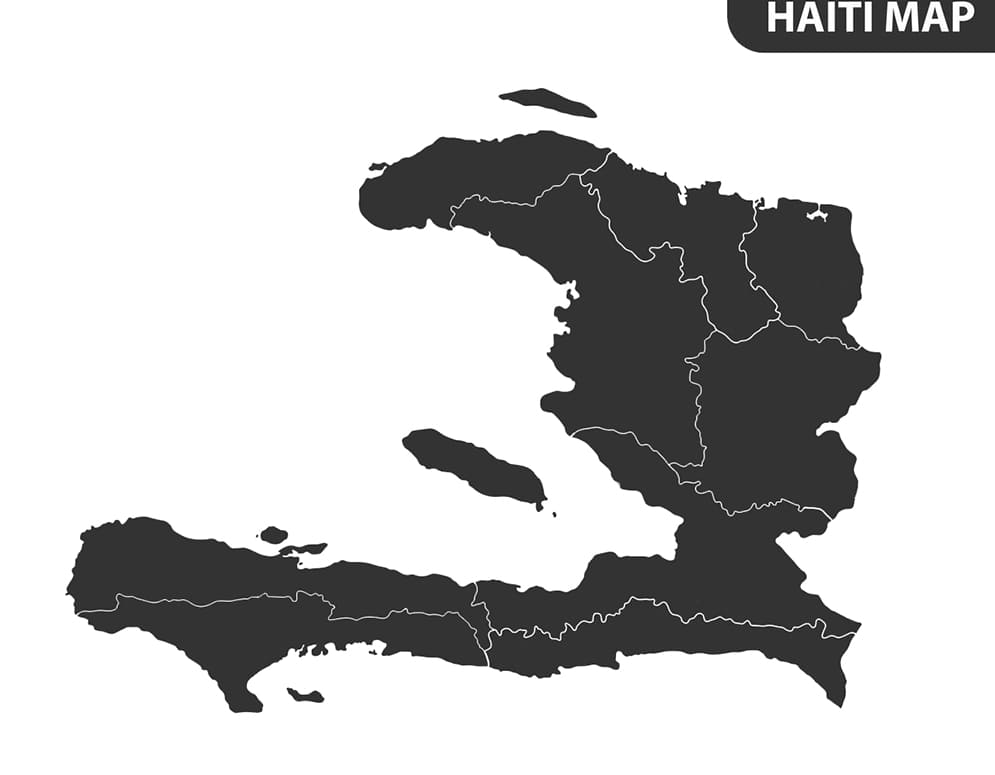 Printable Haiti Map Black And White