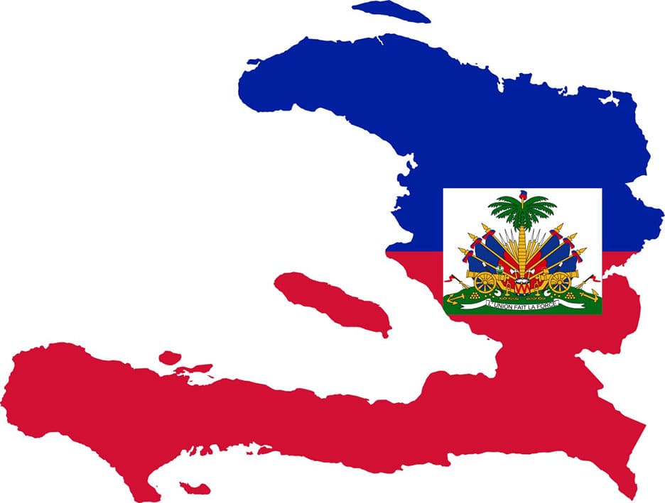 Printable Haiti Map Flag