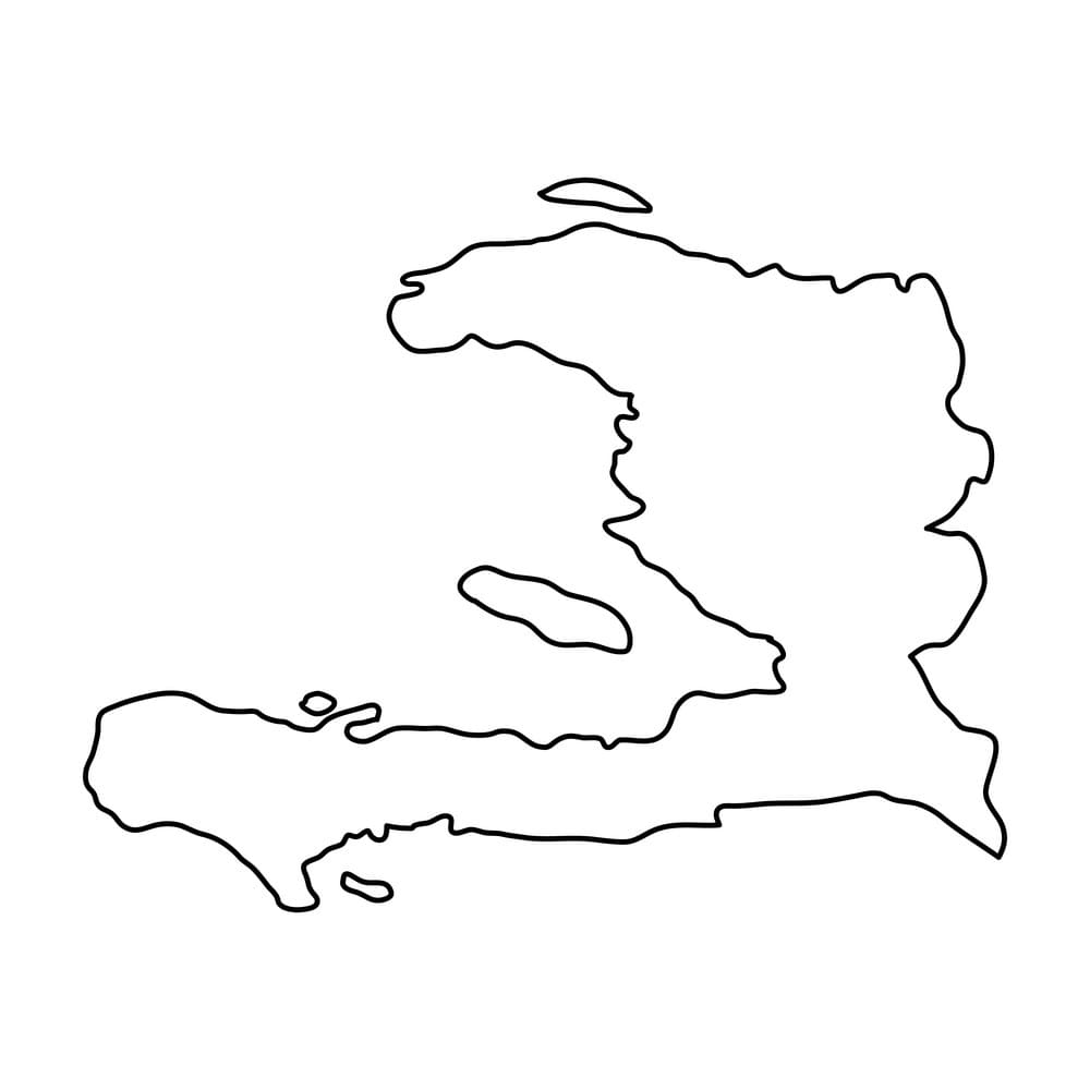 Printable Haiti Map Outline