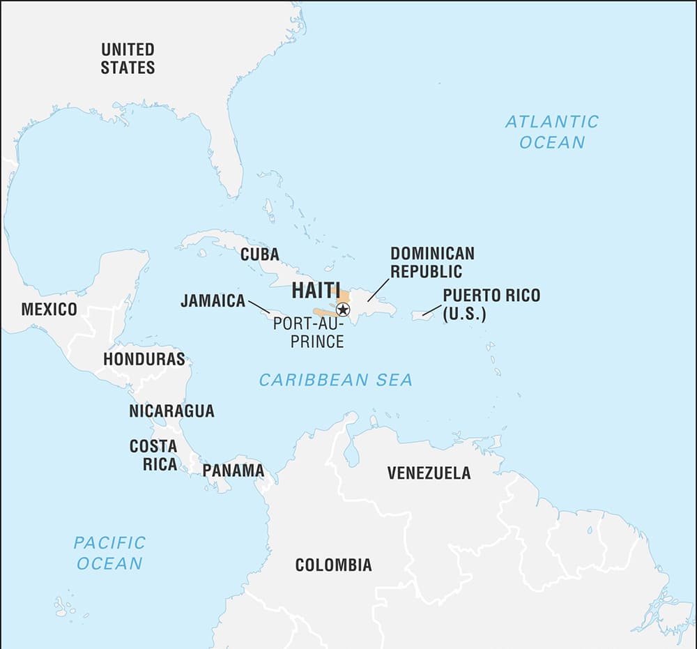 Printable Haiti Map World