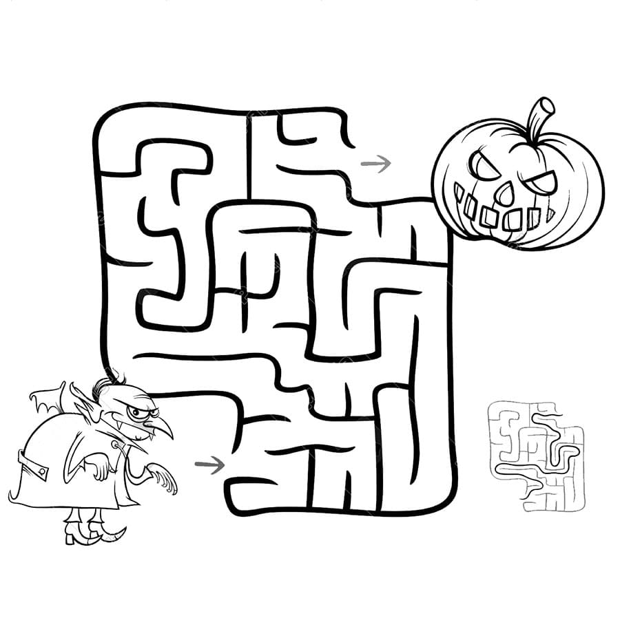 Printable Halloween Maze Activity