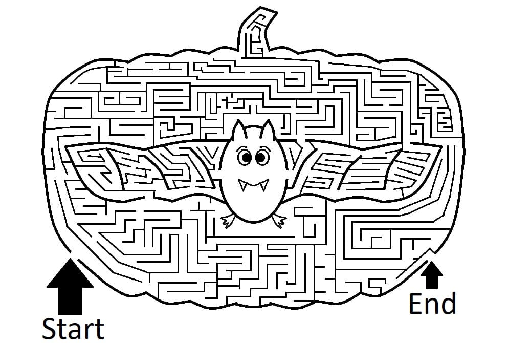 Printable Halloween Maze Pumpkin Patch