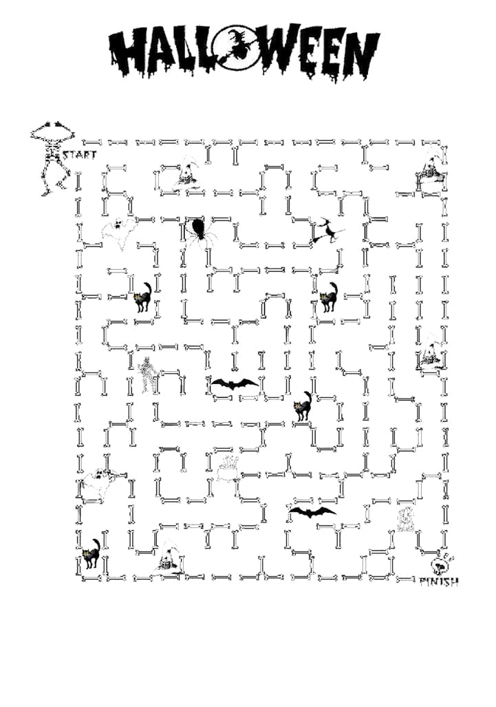 Printable Halloween Maze