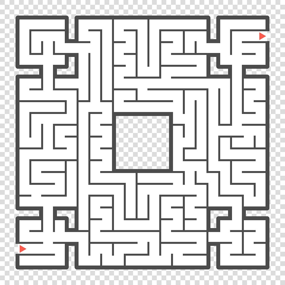 Printable Hard Square Maze