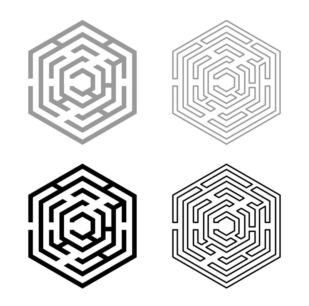 Printable Hexagonal Maze
