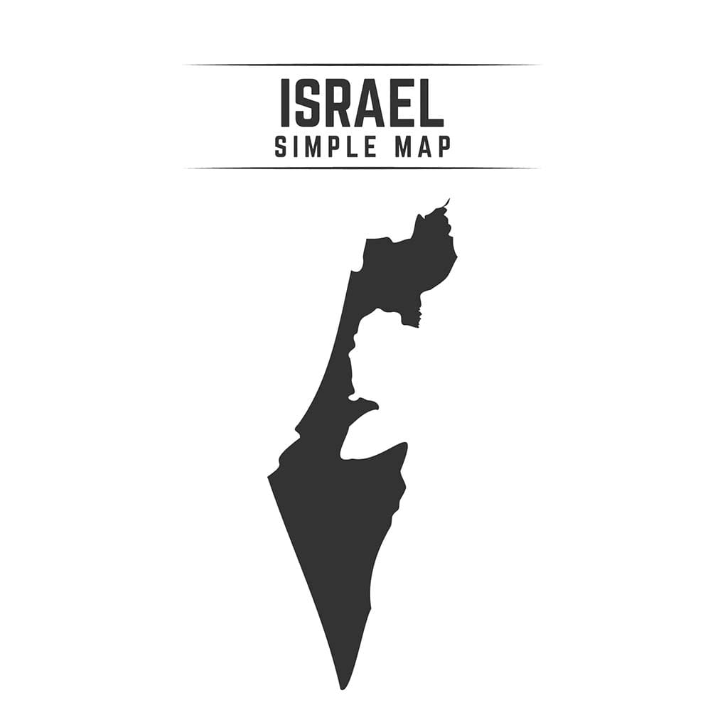 Printable Israel Map Asia
