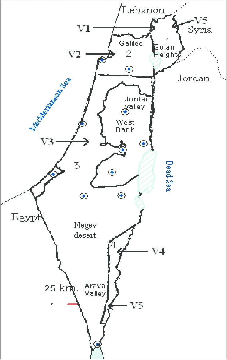 Printable Israel Map Labeled