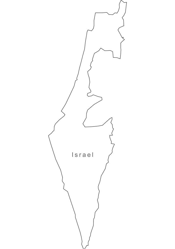 Printable Israel Map Outline